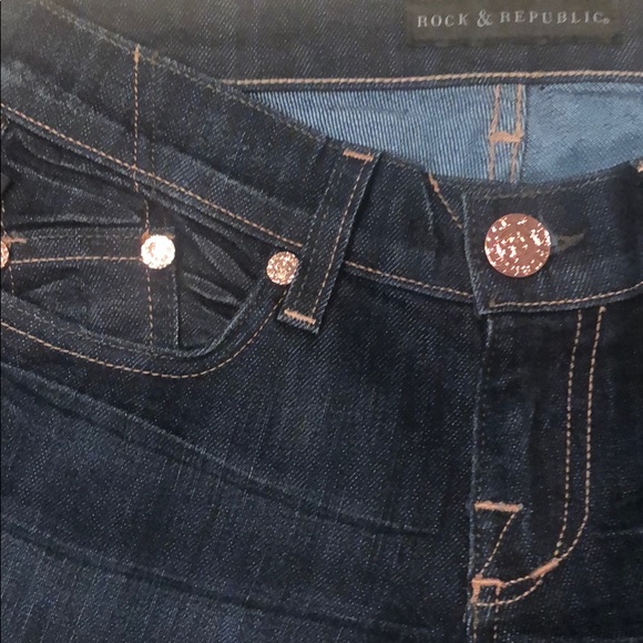 Rock & Republic Kasandra Rose Gold Bootcut Jeans - Picture 6 of 8